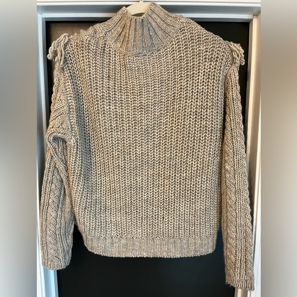 Cable Knit Mock Turtleneck Sweater - Picture 2 of 5